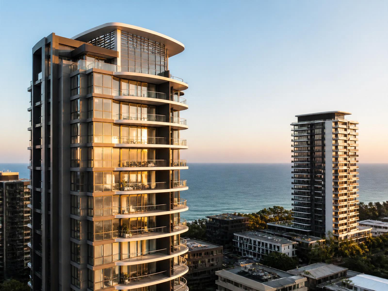 Umhlanga high-rise apartments overlooking the Indian Ocean